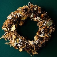 Scented Artificial Wreath Natural Orange - Yellow