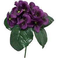 Artificial African Violet Plant - Purple