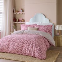 Brianna Floral Cotton Duvet Cover Set - Cherry / Double