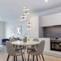 COSYLYTE Nyah 3 Light Integrated LED Pendant Light - Chrome