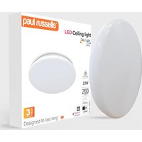 23W, LED Round Ceiling Downlights, 125W Equivalent, IP44, 2100 Lumens, 6500K Day - Daylight - 6500K