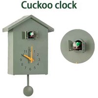 Modern Cuckoo Quartz Green Wall Clock - green
