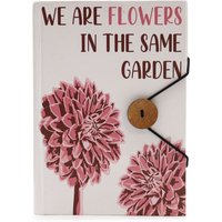 Notebook with strap Flowers in the Same Garden - Pink