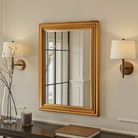 Contemporary Framed Bevelled Mirror - Gold
