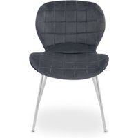 Warton Grey Velvet Dining Chair - Grey