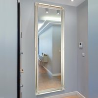 MirrorOutlet Large Silver Shabby Chic Ornate Big Wall Mirror 198cm X 75cm - Grey