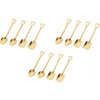 Shovel and Spade Stainless Steel Spoons - Gold / 12