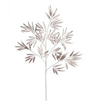 Artificial Metallic Bamboo Leaf Stem - Pink