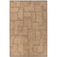 Villeroy and Boch 1906 Alexis Wool Geometric Runner Rug - Beige / 120cm / 170cm - Beige / 170.0cm