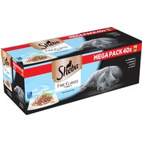 Sheba, Pack of Sheba Fine Flakes Selection Pouches - 40 Sheba, Pack of Sheba Fine Flakes Selection Pouches - 40