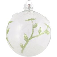 Opulent Charm, Clear Glittered Flower Designed Bauble Opulent Charm, Clear Glittered Flower Designed Bauble