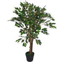 Dark Ficus Leaf Realistic Artificial Ficus Tree Plant - Dark Green
