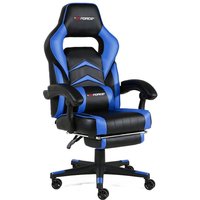 GTFORCE, GTFORCE Turbo Reclining Leather Sports Racing Chair - Blue GTFORCE, GTFORCE Turbo Reclining Leather Sports Racing Chair - Blue