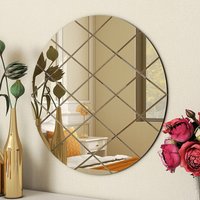 Round Wall Mirror Interiors Art Deco - Bronze