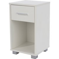 Lido 1 drawer compact bedside cabinet - White