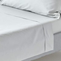 200 Thread Count Egyptian Cotton Flat Sheet - Silver / Single