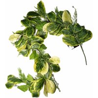 Leaf Artificial Garland Trailing Hanging Golden Ficus Plant Realistic - Green