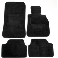 BMW 1 Series E87 2004-2011 Tailored Carpet Car Mats with Fabric Tabs - Black