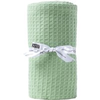 Organic Cotton Waffle Blanket - Sage / 150cm / 125 x 150 cm