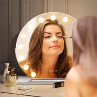 Rotatable LED Hollywood Makeup Mirror - Silver