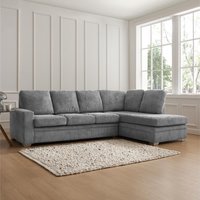 Linden Corner Sofa Jumbo Cord - Grey Jumbo Cord / Right-hand