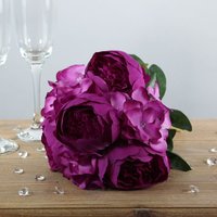 Artificial Arundel Peony Bouquet - Purple
