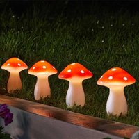 Mushroom Stake Lights - Red,White
