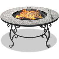 GINESSA Fire Pit Table BBQ Ice Bucket - Grey