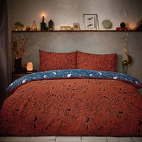 Witchy Vibes Reversible Duvet Cover Set - Rust / Double