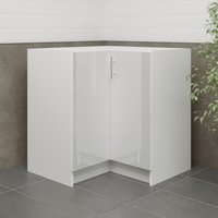 Kitchen Base Corner Unit - White Gloss / Gloss