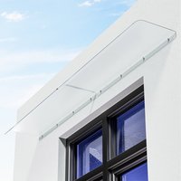 Breeins Frosted Door Canopy Awning 40cm Outdoor Rain Protection - White / 160cm