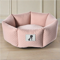 AllPetSolutions Luna Soft Dog Bed Pink - PINK / LARGE