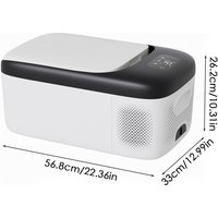 Compressor Car Refrigerator with Display - White & Black / 26.2cm