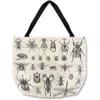 Fleas many species in vintage old hand drawn style Designer Tote bag - White