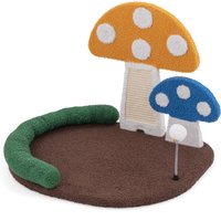 Mushroom Cat Bed Cat Claw Scratcher - Brown