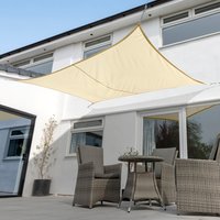 5m x 4m Rectangle Waterproof Sun Shade Sail - Sand