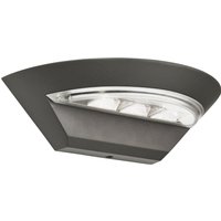 Lincoln Outdoor Wall Light - Dark Grey Metal Polycarbonate - Grey