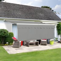 Silver Valance with 1m Dropdown - Silver / 450cm