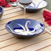 Signature Octopus Ceramic Tapas Bowls - White