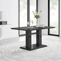 Imperia 6 Black High Gloss Dining Table - Black