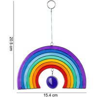 Colorful Rainbow Suncatcher - Ethically Sourced Window Decor (20cm) - Multi