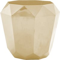 Allure Champagne Gold Diamond Cut End Table - Gold
