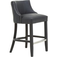 Kensington Townhouse Black Hevea Bar Chair - Grey