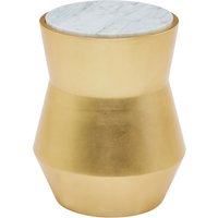 Lino Small Gold Drum Side Table - Gold
