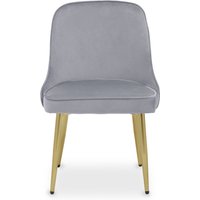 Demi Grey Velvet Dining Chair - Grey