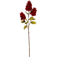 Set of 3 Dark Red Artificial Hydrangea Stems - Red