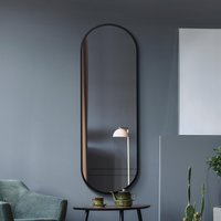 MirrorOutlet The Vultus Metal Framed Double Arched Mirror - Black / 180cm
