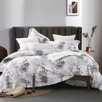 Grey Forest Printed Duvet Set - Grey / 135cm