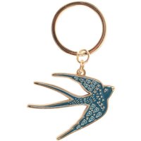 Blue Spread Your Wings Swallow Keyring - Blue