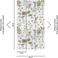 AS Creation Jungle Animals Wallpaper Wall Mural 159 x 280cm - Grey Green 382311
